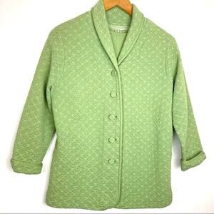 Vintage Short Sleeve Shirt & Matching Jacket Set Green Button Up
